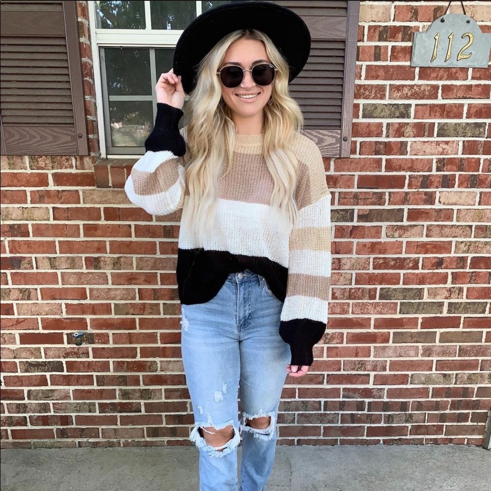 NWT Newbury Kustom Lightweight Striped Pullover